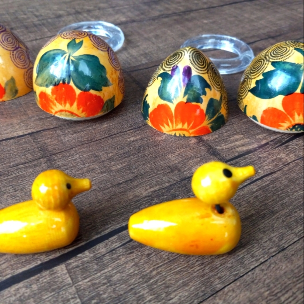 2 Wooden Vintage Faberge Eggs 🥚 🥚